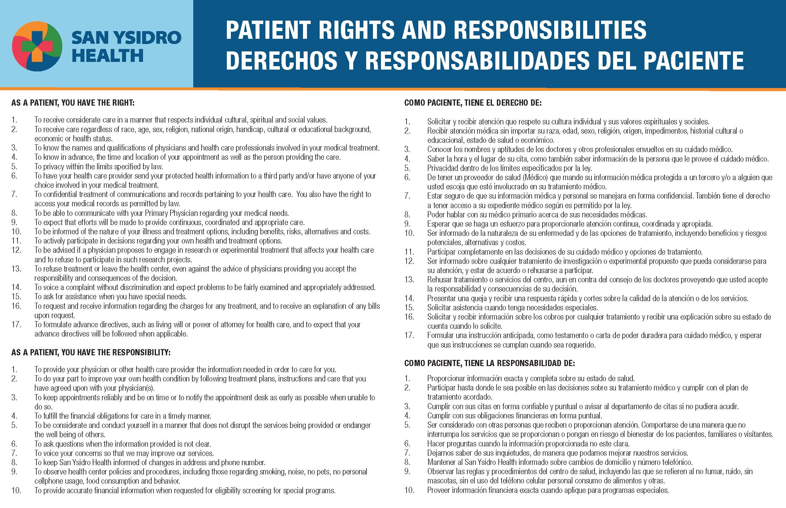 New Notices and Forms San Ysidro Health